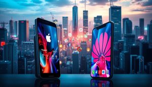 Apple vs Huawei China social media