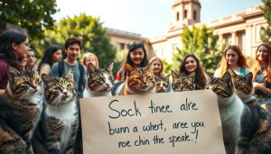 College student activism, cats, social