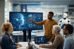 AI training session in action