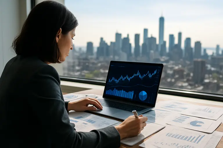 Analysts comparing power demand scenarios on workstation screens