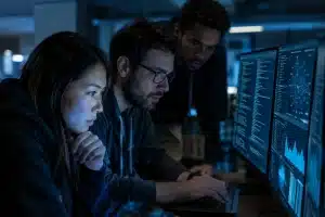 Anthropic Internal Evaluations shown as isolated servers and monitoring dashboards